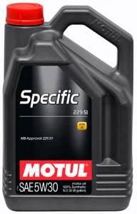 MOTUL SPECIFIC MB 229.51 5w30 5л., спец. для Mercedes-Benz, масло моторное синтетика